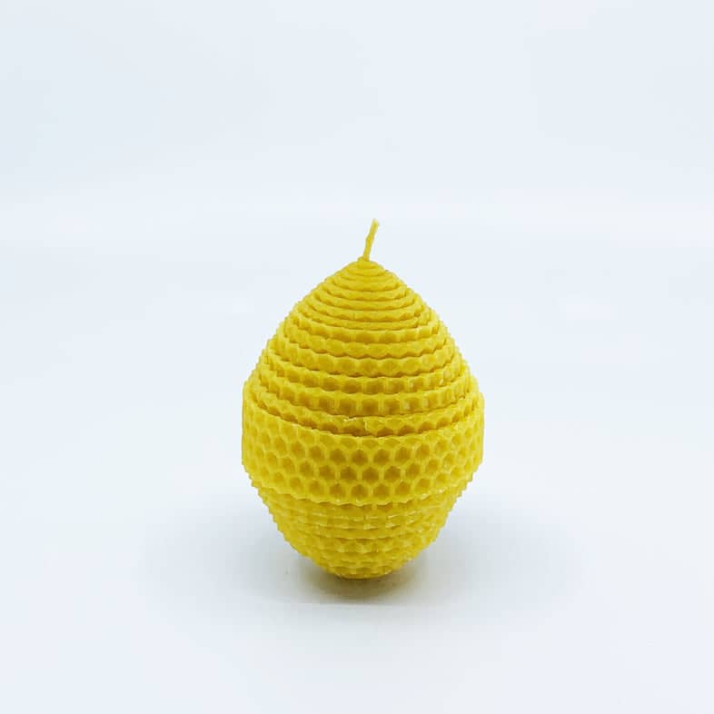 Natural bee wax handmade egg shape candle H9