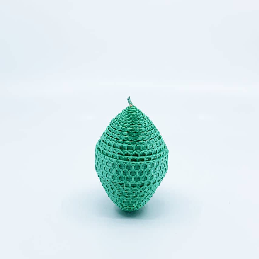 Natural bee wax handmade egg shape candle H9