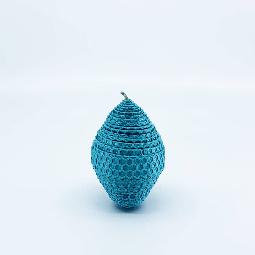 Natural bee wax handmade egg shape candle H9