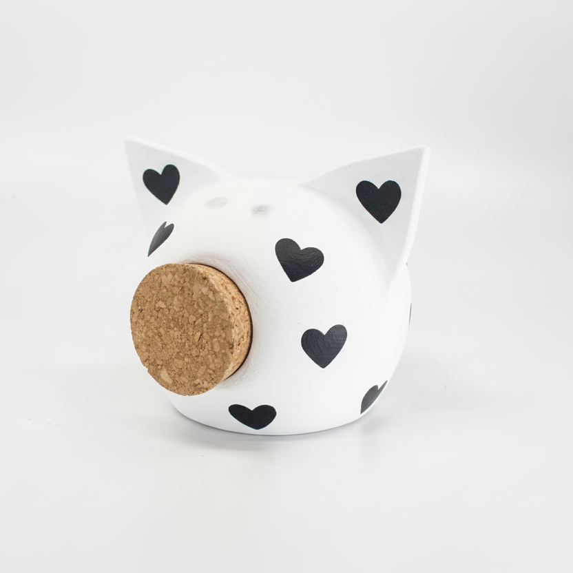 Queen of Hearts | Handmade Ceramic Piggy Bank