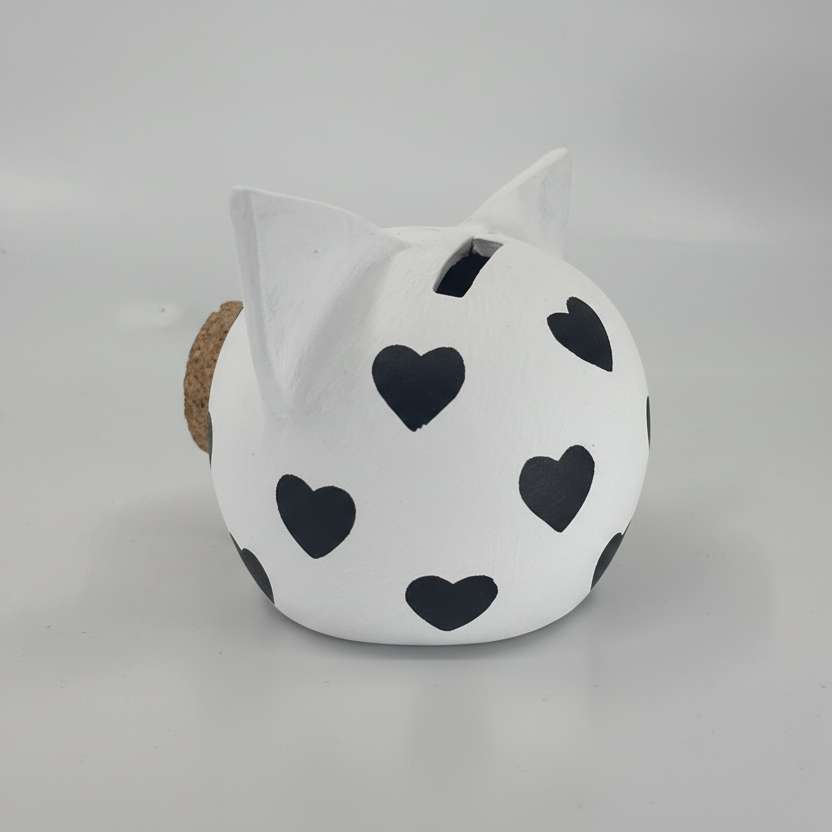 Queen of Hearts | Handmade Ceramic Piggy Bank